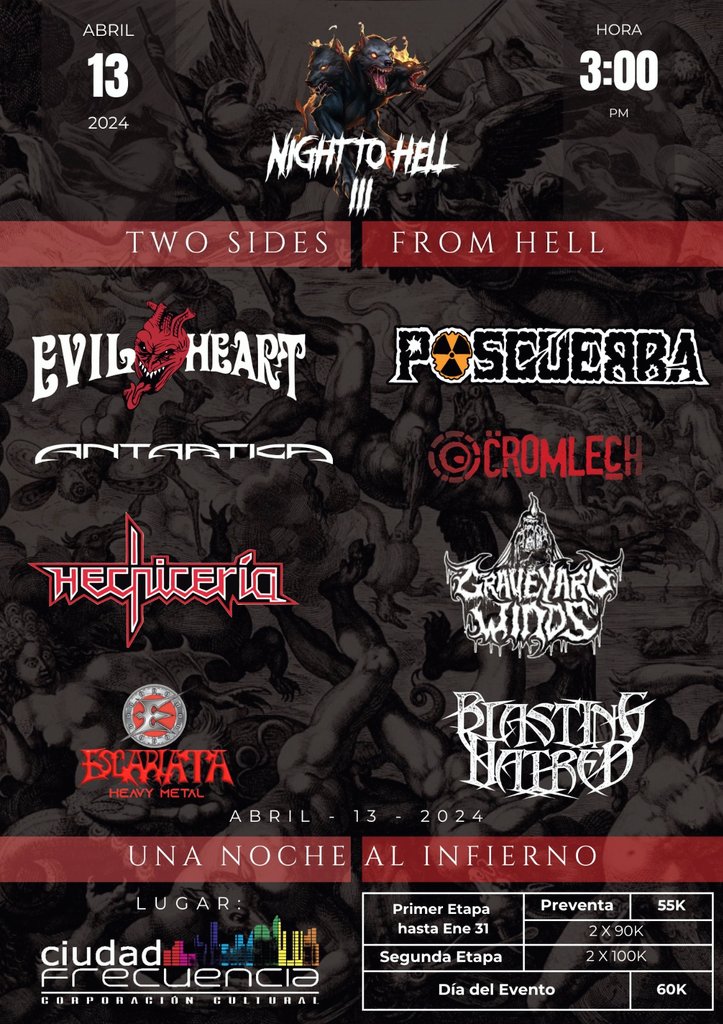 evil_heartco's tweet photo. Todos invitados a este parche el próximo 13 de abril del 2024 https://t.co/dAXotpvhVj