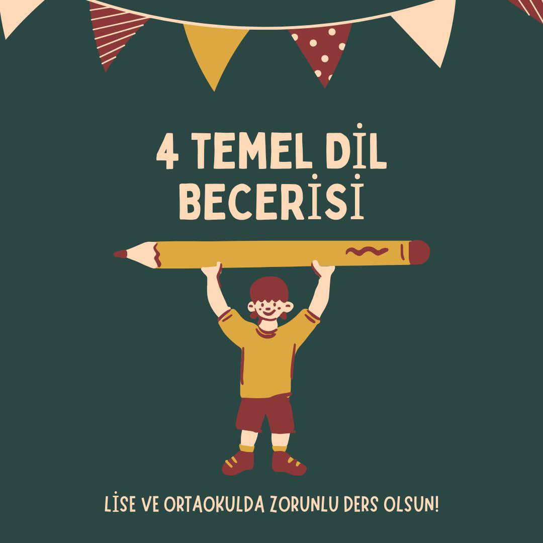 Öğretmenlerimiz çok önemli bir konuya değinmişler. Her alanda düzgün kullanılması gereken dört temel dil becerisi (okuma, dinleme, yazma ve konuşma) ortaokul ve lisede zorunlu olursa, diksiyon ve etkili konuşma becerileri gelişecek, yeni nesiller ana dilimizi daha iyi anlayan ve