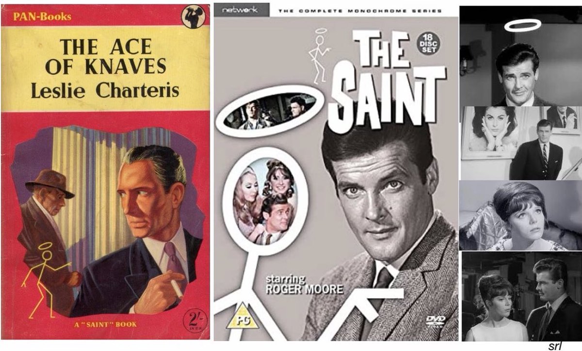 SaveRedlandLibr's tweet photo. 3pm TODAY on @TalkingPicsTV
From 1963, s2 Ep 6 of #TheSaint “Marcia” directed by #JohnKrish & written by #HarryWJunkin
Based on a 1937 #LeslieCharteris short story📖 “The Beauty Specialist" from 📖“The Ace of Knaves”
🌟#RogerMoore #SamanthaEggar #JohnnyBriggs #MarionMathie https://t.co/3whdVSrECZ