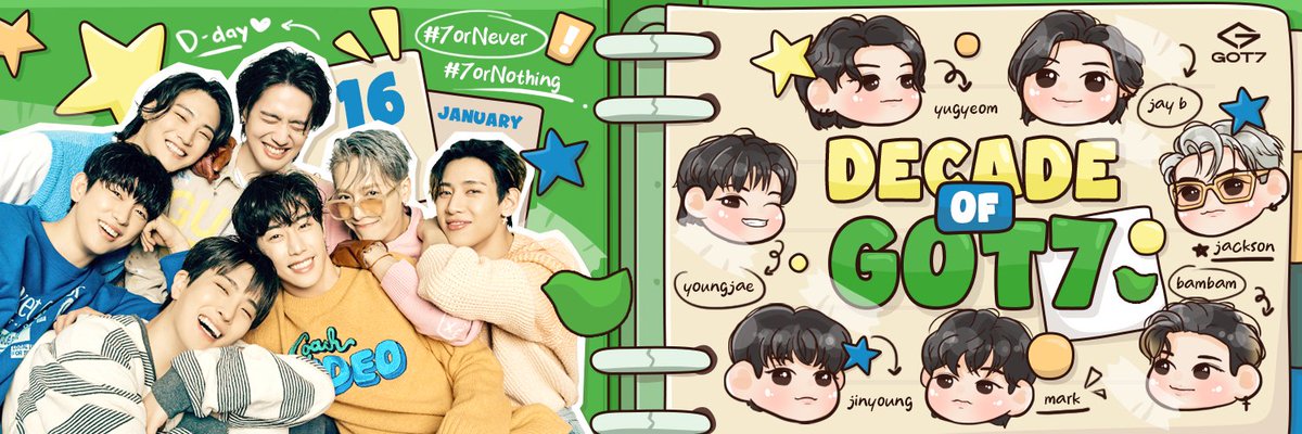 A journey of ten years with GOT7 deserves a celebration as vibrant as their music! Let’s turn every profile into a canvas of celebration. Wear the twibbon with pride and let’s embark on the next chapter with renewed enthusiasm and everlasting love!
📎 s.id/2043c