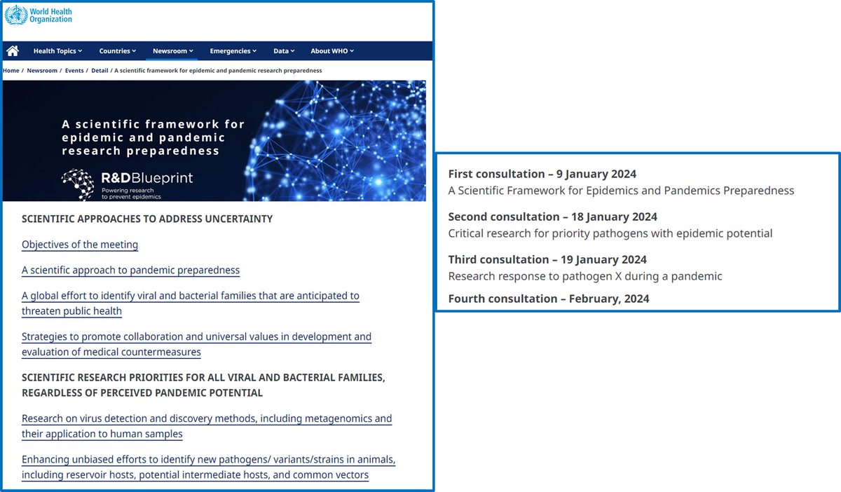 Carlos Arturo Álvarez Moreno (@alvarezmorenoc) on Twitter photo La <a href="/WHO/">World Health Organization (WHO)</a> está organizando una serie de  consultas a expertos en el mundo, con el fin de lograr una mejor preparación para una futura pandemia. Las presentaciones y video de la primera sesión están  disponibles: who.int/news-room/even…
y las conclusiones: cdn.who.int/media/docs/def… La <a href="/WHO/">World Health Organization (WHO)</a> está organizando una serie de  consultas a expertos en el mundo, con el fin de lograr una mejor preparación para una futura pandemia. Las presentaciones y video de la primera sesión están  disponibles: who.int/news-room/even…
y las conclusiones: cdn.who.int/media/docs/def…