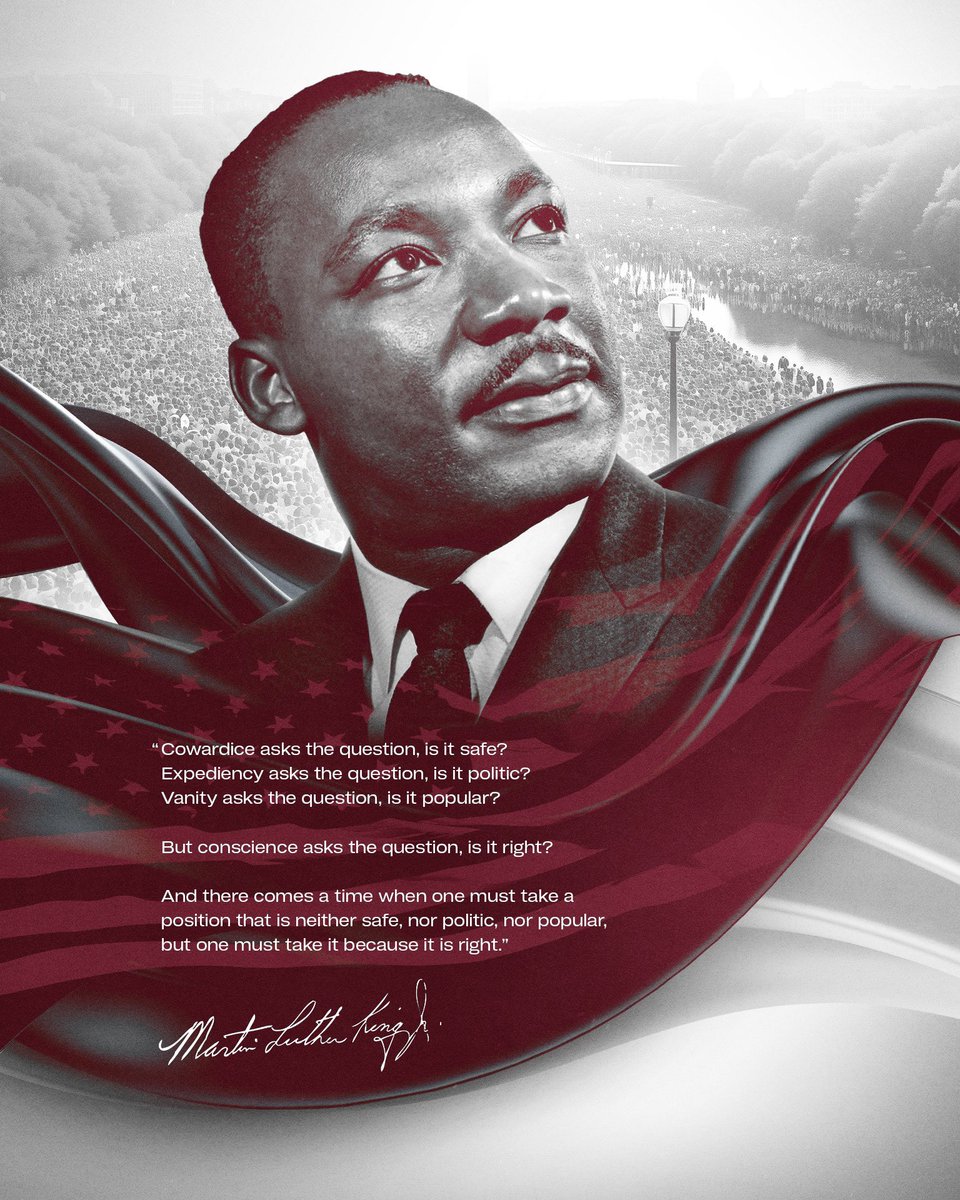 AggieFootball's tweet photo. May our actions always reflect Dr. King’s words. Today, we celebrate and reflect on his powerful legacy. https://t.co/0TfM6UGvds