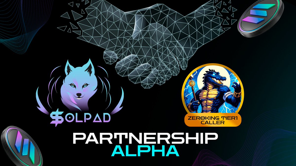 🚀Solpad proudly presents an extraordinary partnership with t.me/ZerolixCalls, a strategic alliance set to elevate both communities to new heights

💎Elevated to the status of Tier1 Partner ZeroKing brings unparalleled expertise and connetions to the Solpad ecosystem

#SPAD