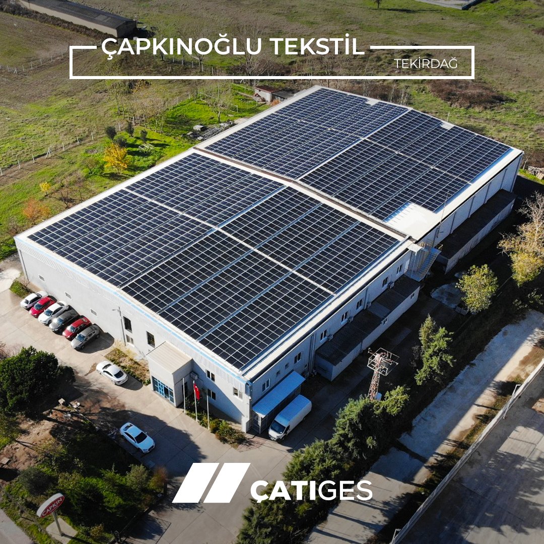 catiges_'s tweet photo. Çapkınoğlu Tekstil,sürdürülebilir temiz enerjiye ÇATIGES ile geçti!
Proje Yat.:Çapkınoğlu Tekstil
Proje Lok.:Tekirdağ
Proje Kap.:524,16 kWp
Panel:@htsolarenergy
Inverter:@huawei
Kurtarılan Ağaç: 1938 Adetyıl/
Engellenen Karbon Salımı: 297,26 Ton/yıl https://t.co/SSAjdQIVJ5