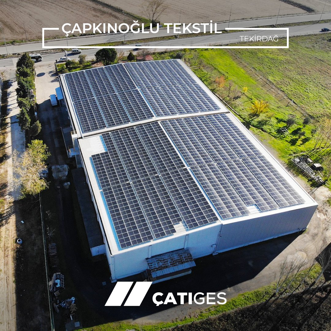 catiges_'s tweet photo. Çapkınoğlu Tekstil,sürdürülebilir temiz enerjiye ÇATIGES ile geçti!
Proje Yat.:Çapkınoğlu Tekstil
Proje Lok.:Tekirdağ
Proje Kap.:524,16 kWp
Panel:@htsolarenergy
Inverter:@huawei
Kurtarılan Ağaç: 1938 Adetyıl/
Engellenen Karbon Salımı: 297,26 Ton/yıl https://t.co/SSAjdQIVJ5