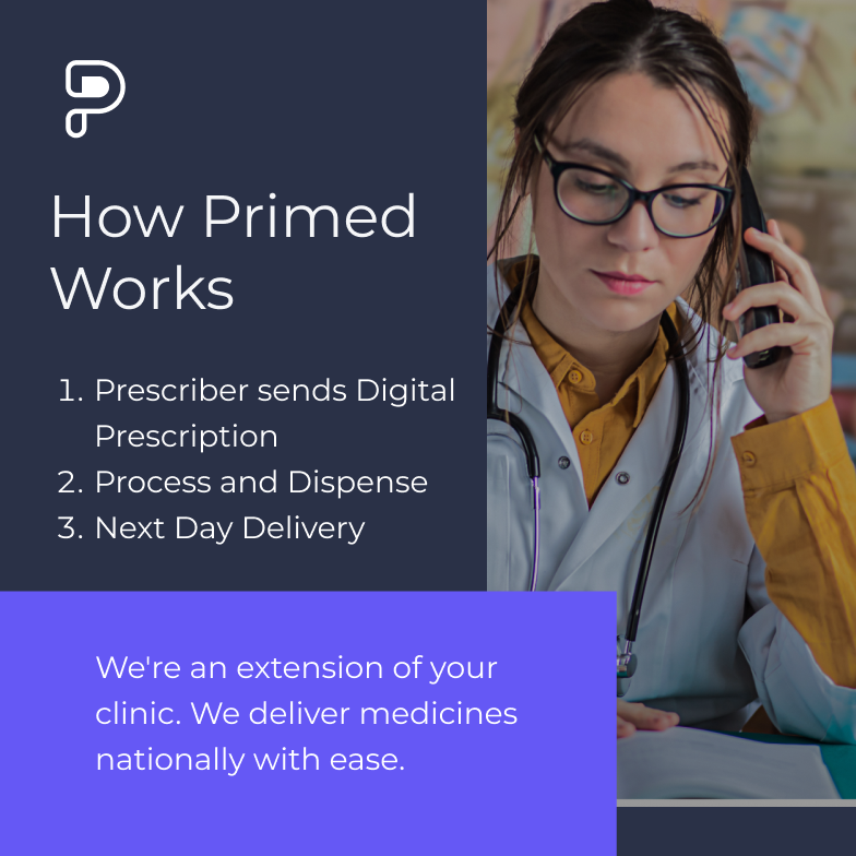 PharmacyPrimed's tweet photo. We're more than just a #pharmacy; we're an extension of your clinic. We deliver medicines nationwide with ease. Streamlined healthcare solutions at your service!

Register now to experience the future of healthcare.
- https://t.co/dqKxmiN8LK

#PrivatePrescriptions https://t.co/KLSlBcY4Oo