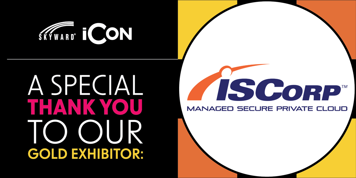 SkywardiCon's tweet image. We’re thrilled to announce that #ISCorp is a Gold Exhibitor for #SkywardiCon2024! As a leader &amp;amp; innovator in private cloud management, districts around the world keep their student records safe &amp;amp; accessible.   

Thank you for your support! Learn more at iscorp.com.