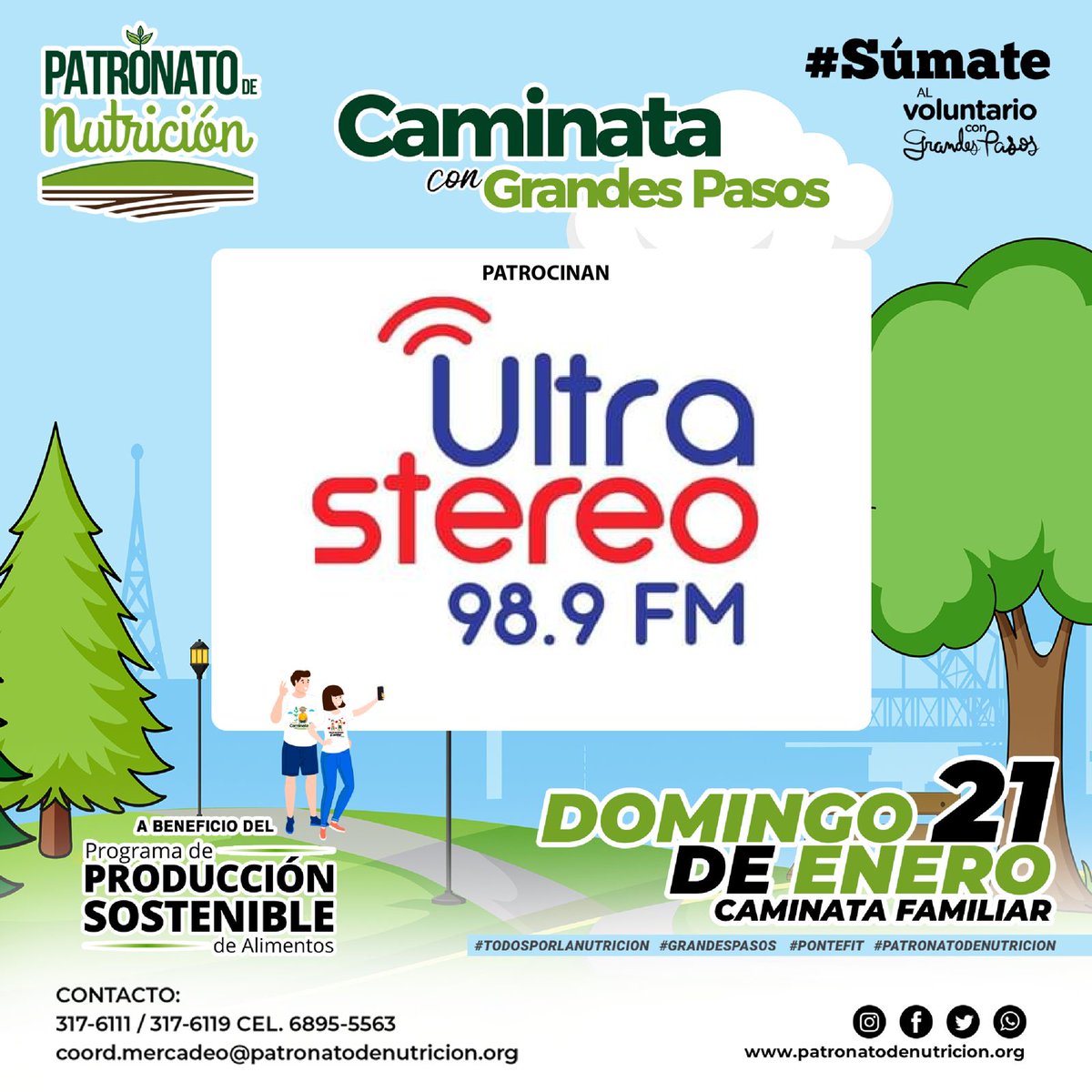 GrandesPasosPma's tweet photo. A pocos días de nuestra Caminata Familiar Dando Grandes Pasos por la Nutrición.

Agradecemos a @fmultrastereo por Sumarse a nuestra Labor de Transformar la Vida de muchas Familias.

Para inscripciones 👉 6895-5563 https://t.co/U8ECj9bKKZ