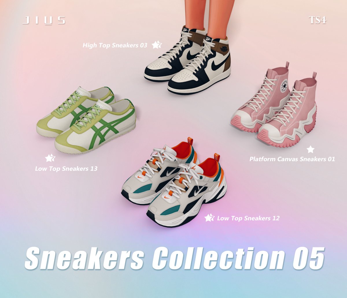 [Jius] Sneakers Collection 05
Patreon ( Early access )
❤️Public release on 05 February, 2024❤️
patreon.com/posts/96534138
#ts4 #thesims4 #ts4cc #thesims4cc