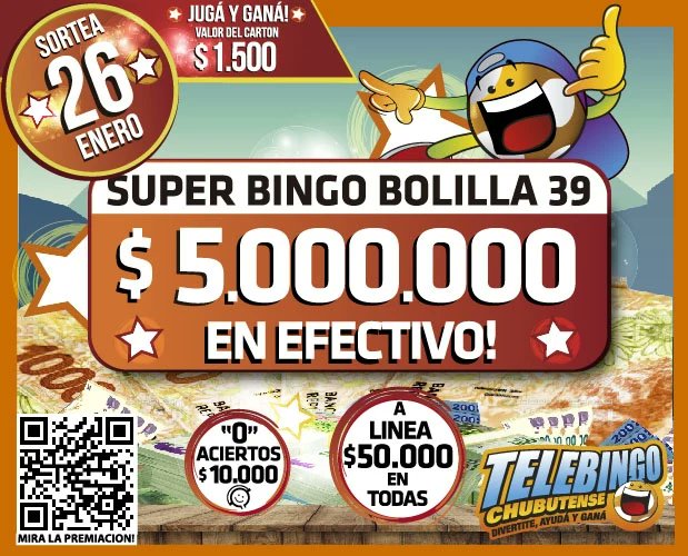 IAS_Chubut's tweet image. 🍀Nos preparamos para el segundo sorteo de enero del Telebingo Chubutense 
📌26/01 
🙌En la 4ta Ronda 📣 2 millones de pesos 🤑😱😱😱😱😱
❇️ SúPeR BiNgO bolilla 39📣 5 millones de pesos 
🙌Valor del cartón 👉$1.500
* disponibles en todas las agencias oficiales de la provincia.