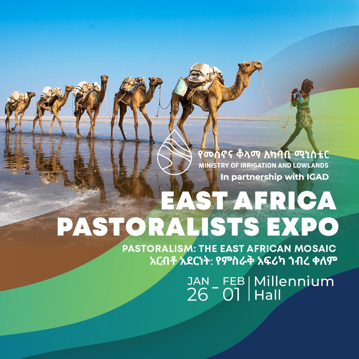AishaMo_Mussa's tweet photo. East Africa Pastoralist Expo
Pastoralism: The East African Mosaic!
አርብቶ አደርነት፡ የምስራቅ አፍሪካ ኅብረ ቀለም!
Jan 26 - Feb 01, 2024 | Millennium Hall
Join us for an unforgettable journey into the realm of pastoralism.
#MILLs #IGAD #YearofTheCamel https://t.co/oOyEzJqTjQ