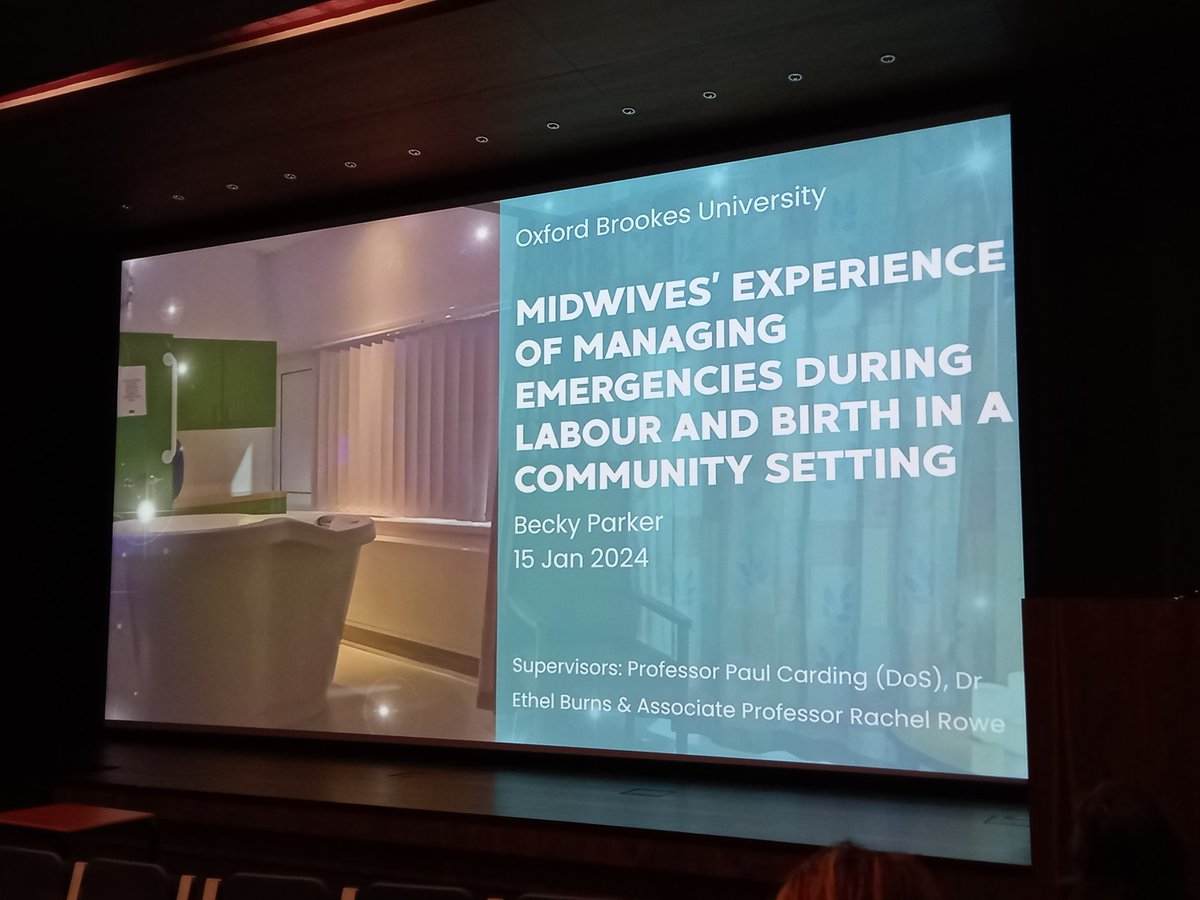 'Reflect and return, reject and retire' #midwife experience of managing emergencies during labour and birth in a #community setting. Becky Parker. @osnm_obu @hls_research #HLSPGS24