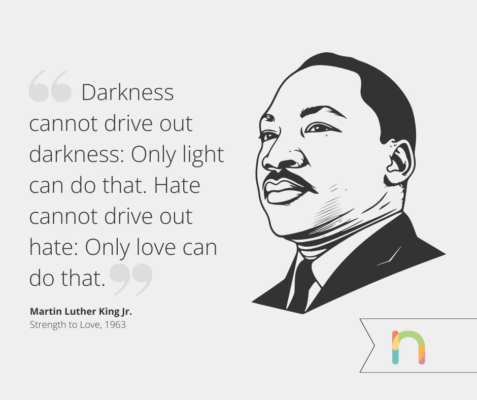 Remembering and honouring the legacy of Martin Luther King Jr. on #MLKDay. Let's continue his fight for justice, equality, and love. Together, we can build a world where everyone is treated with respect and kindness. ✨ #MartinLutherKingJr #WeAreNugent