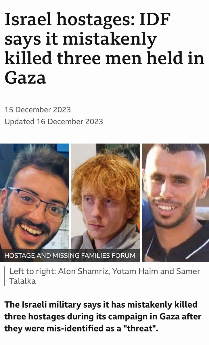 erlanishere's tweet photo. Israel doesn't care about hostage.
What they care is to kill and kill, even their own citizen.
Only a barbaric nation carried out such atrocity.
#EndIsraelsGenocide https://t.co/xRt1izLto8