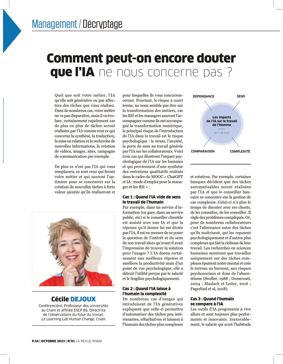 CecileDejoux's tweet image. L&apos;IA redéfinit nos métiers ! 🚀 

#IA #Management #IntelligenceArtificielle #RH #RessourcesHumaines #EvolutionProfessionnelle #RevolutionDigitale @lecnam @escp_bs @csod_fr @julhietsterwen @rh&amp;amp;m