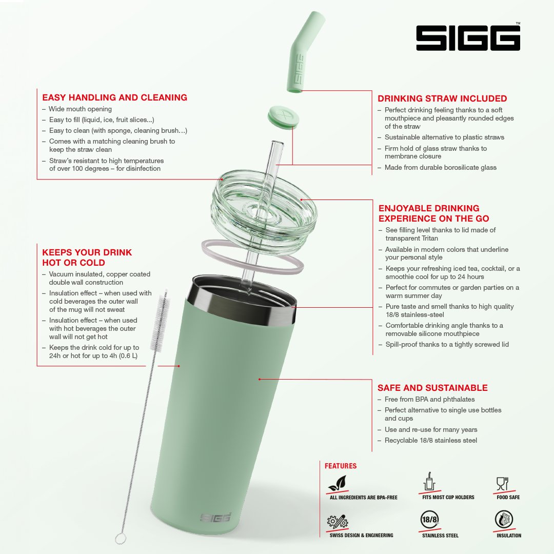 SIGG's commitment to sustainability is evident in every facet of the Helia Tumbler Mug. This stainless steel masterpiece is recyclable and free from harmful chemicals like BPA.  The Helia Mug is designed for lasting use, making it the eco-conscious choice.
premier-brands.co.uk/collection/bra…