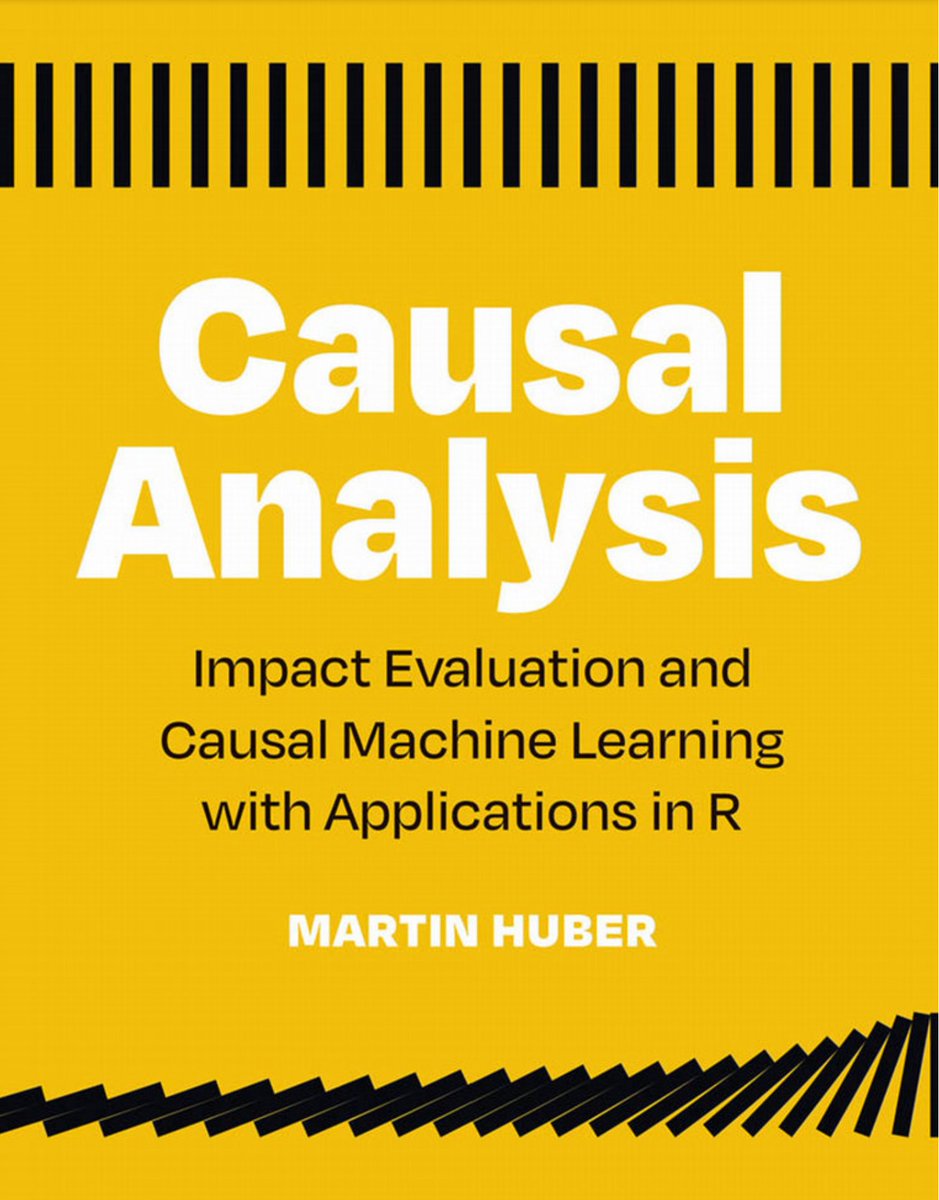 Hi #EconTwitter! 📊 Interested in exploring the intersection of #econometrics and #machinelearning for causal inference? Don't miss the online version of @CausalHuber's book! It offers an insightful overview of quantitative methods for evaluating causal effects Bonus: