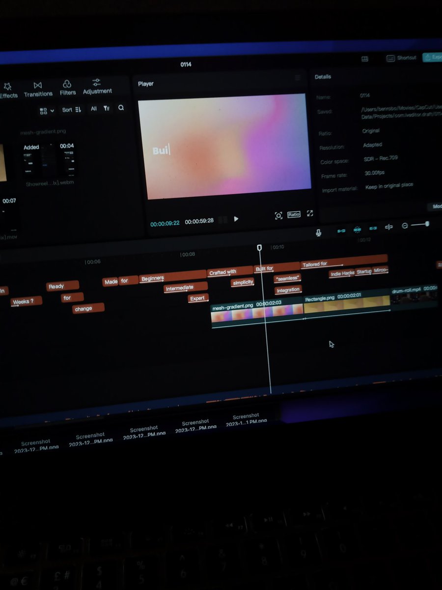 benaiah_al's tweet photo. Creating a promo video for @tryveloz wasn't easy as expected 😅.

What are your plans this week?

#buildinpublic #indiehackers https://t.co/LoDjzDpCda