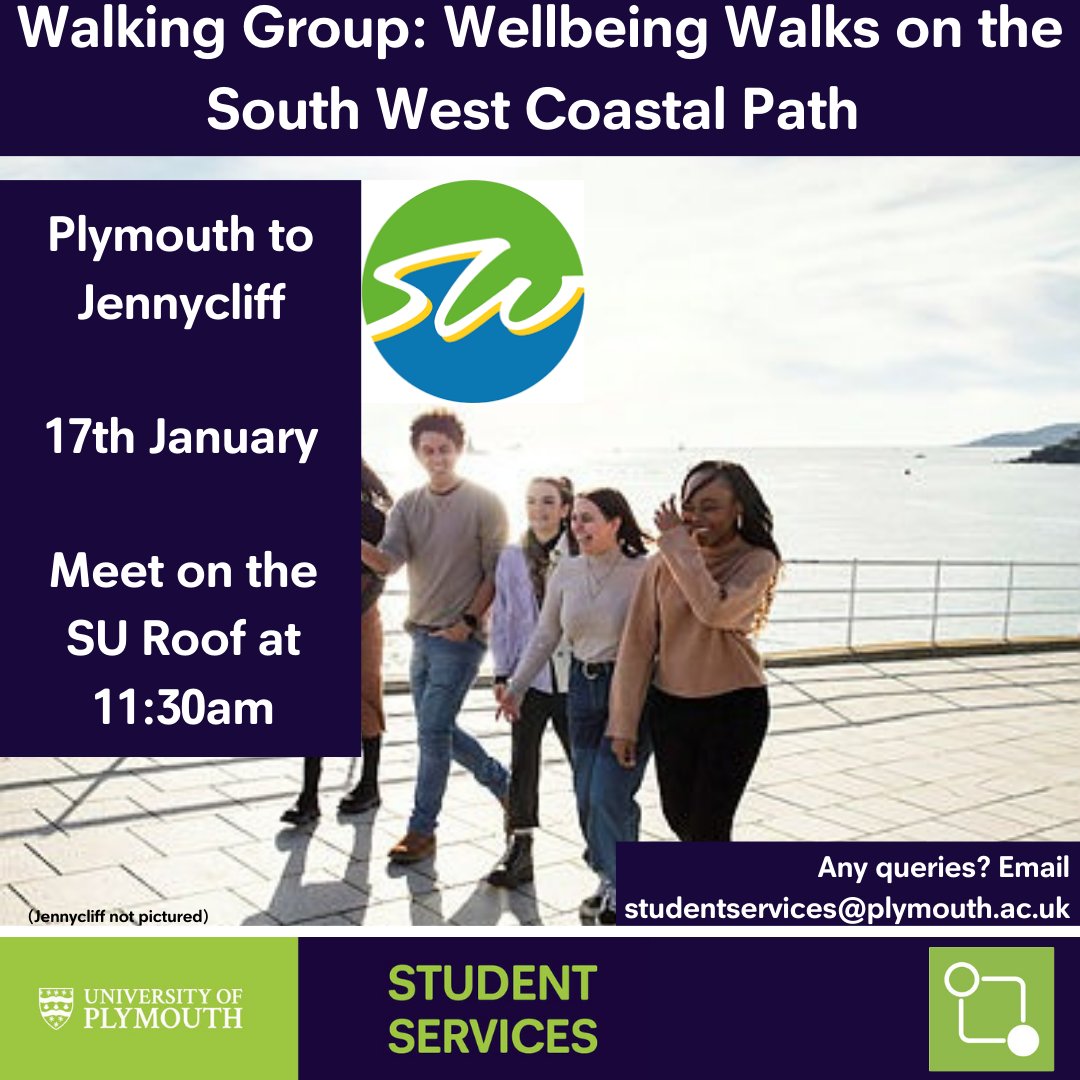 Free walking group🚶🌳Join us for our first Wellbeing Walk of 2024! Explore Jennycliff this Wednesday, the 17th of January🌊 Discover the beauty of Plymouth's South West Coast Path. Eventbrite: rb.gy/gmcqv  #ExplorePlymouth #plymstudenthub #universityofplymouth <a href="/up/">Kassy</a>.su