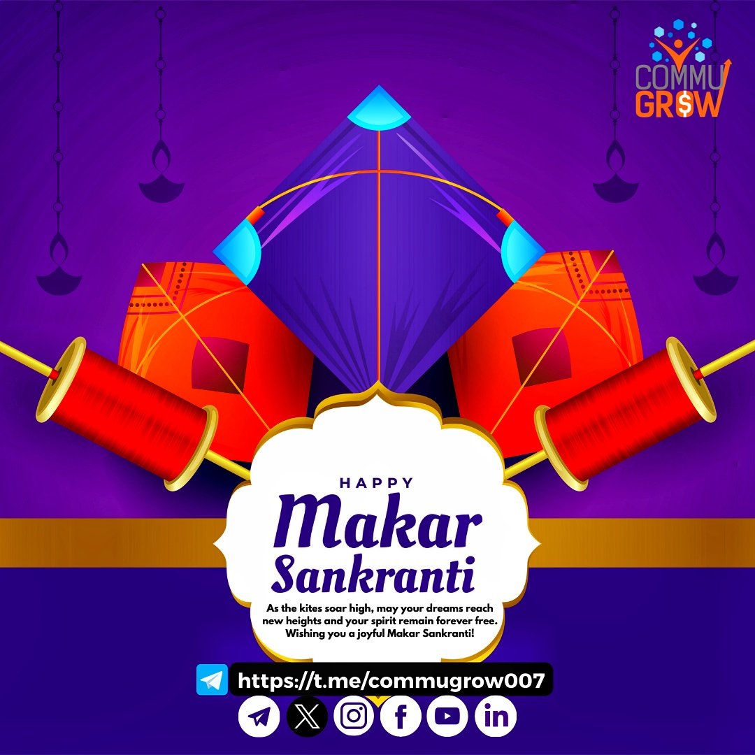 CommuGrow_07's tweet photo. Wish you all a very Happy #MakarSankranti2024!!
#PalestineGenocide #selfish #bbcqt #LokeshKanagaraj #RishiSunak #ofmds2spoilers #MakaraSankranti #Bitcoin #Crypto #blockchain https://t.co/lBvFuJNc4U