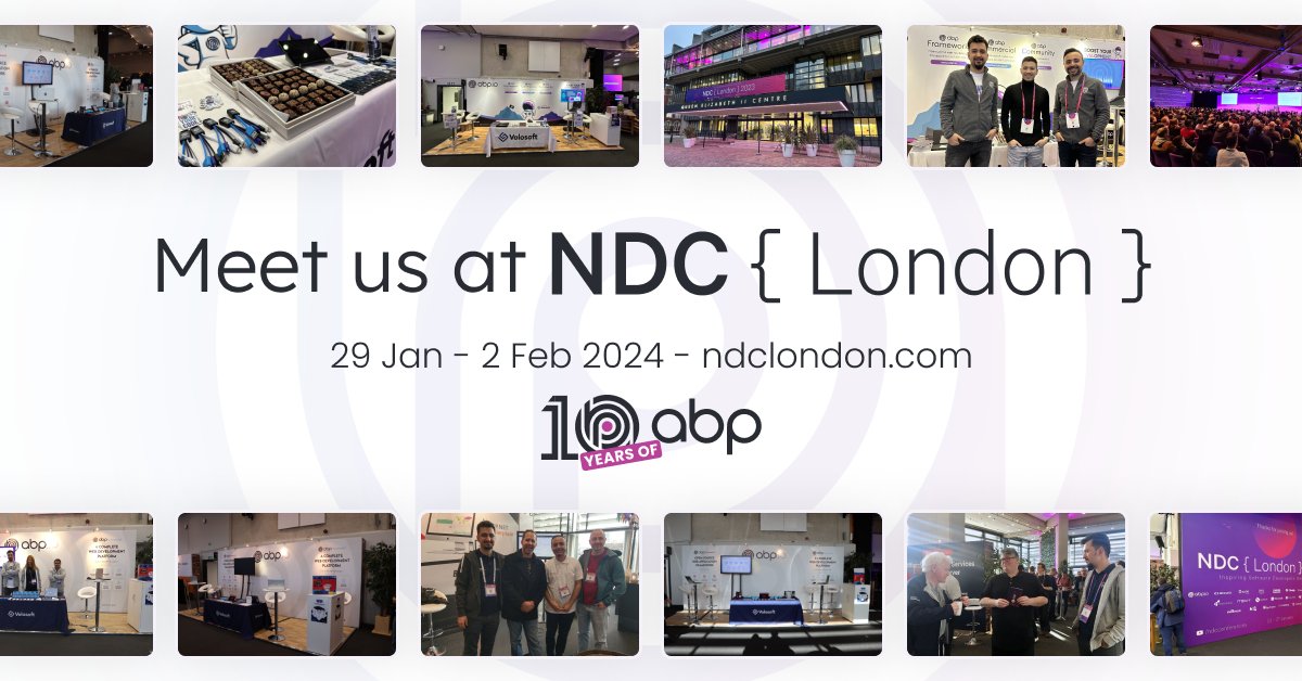 abpframework's tweet photo. Only 15 Days to Go!
Ready to pack for London? https://t.co/eA1cXydCeC is thrilled to meet you at NDC London 2024 🙌: https://t.co/J22mHIqPgi

Register ASAP 👉 https://t.co/gNPxJF81qy
#abpio #abpframework #abpcommercial #volosoft #NDCLondon https://t.co/T0ceq88U6V
