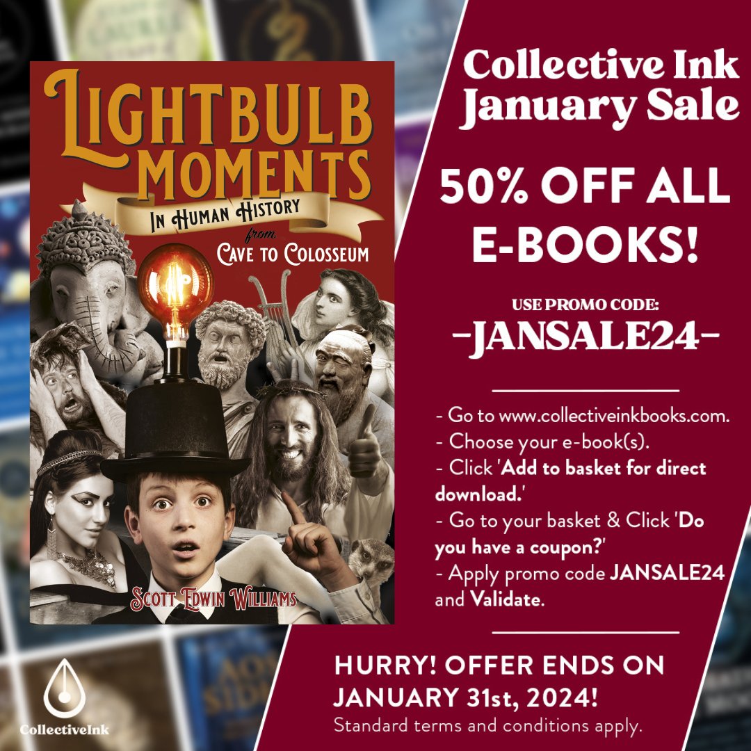 The Collective Ink January Sale has arrived!

50% OFF ALL E-BOOKS!

- Apply promo code JANSALE24

HURRY! OFFER ENDS ON JANUARY 31st, 2024!

Standard terms and conditions apply