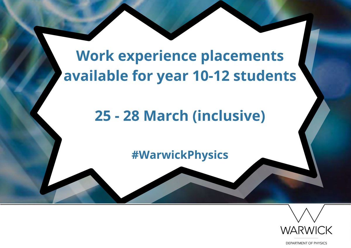 Warwick Physics tweet media