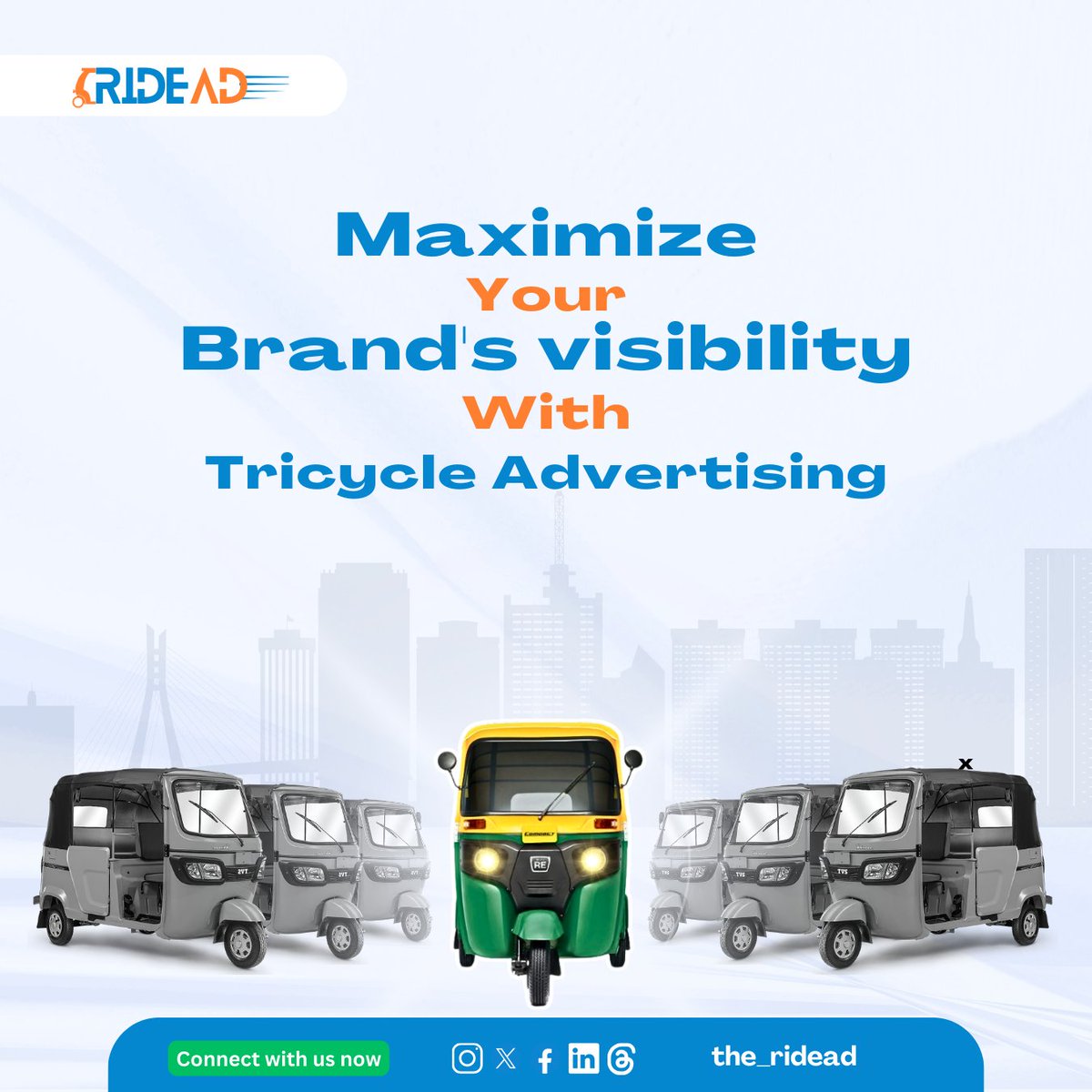 the_ridead's tweet photo. It's all about standing out in the crowd.
Learn how tricycle advertising can take your brand's visibility to the next
level. We'll explore the strategies and creative approaches that ensure your message gets
noticed.. .πΊ π
#RideAD #OutdoorMarketing #Business #Lagos #Abuja https://t.co/WbuUwMvmbj
