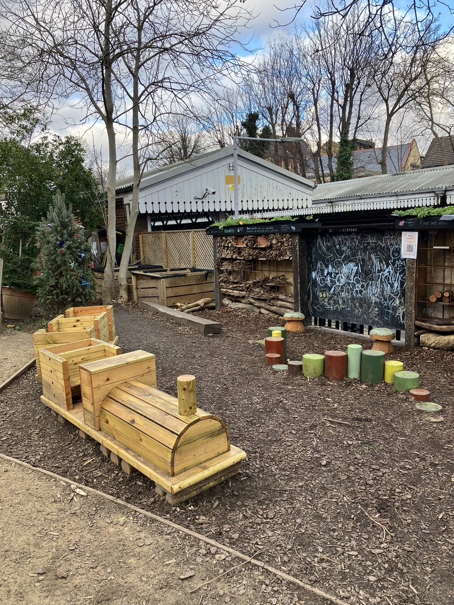 Jane Martin 💙 (@janecandose4) on Twitter photo Just year ago work began on the fab <a href="/CroftonGarden/">Crofton Park Railway Garden</a> to transform middle area from redundant planters to pond & seating AND sloping bank that couldn’t be used to reclaimed/retained wall & area levelled with wooden train🚂stepping stones & large bug wall-now so popular with families Just year ago work began on the fab <a href="/CroftonGarden/">Crofton Park Railway Garden</a> to transform middle area from redundant planters to pond & seating AND sloping bank that couldn’t be used to reclaimed/retained wall & area levelled with wooden train🚂stepping stones & large bug wall-now so popular with families