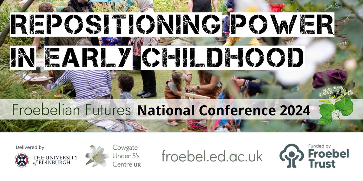 Tickets for this essential gathering of Scottish educators and early childhood practitioners are on sale now. With @WestrayAlison @FroebelTrust @LynnMcNair and you! Places limited, from £23, book with EARLYBIRD code til end of Feb for 15% off. tinyurl.com/froebel-confer…