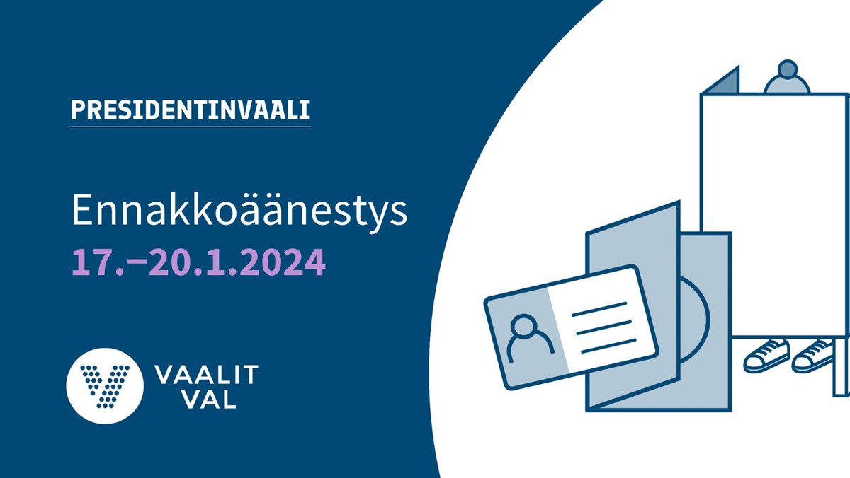 🇫🇮🗳️ Presidentinvaalien ennakkoäänestys on tällä viikolla. Äänestää voi Lontoossa 17.-20.1. ja muualla Britanniassa 20.1. Huom! Lontoossa voi äänestää kahdessa paikassa eli suurlähetystöllä ja Suomen Britannian ja Irlannin-instituutissa.