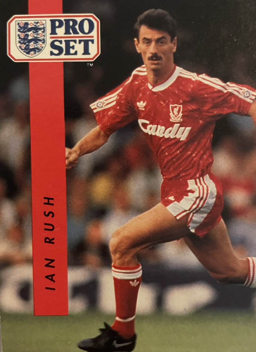 daily_set's tweet photo. Ian Rush of #LFC 1990/91. His best goalscoring season in his second stint at the club with 30 goals in all competitions. #ProSet https://t.co/lSuzsPmI6V