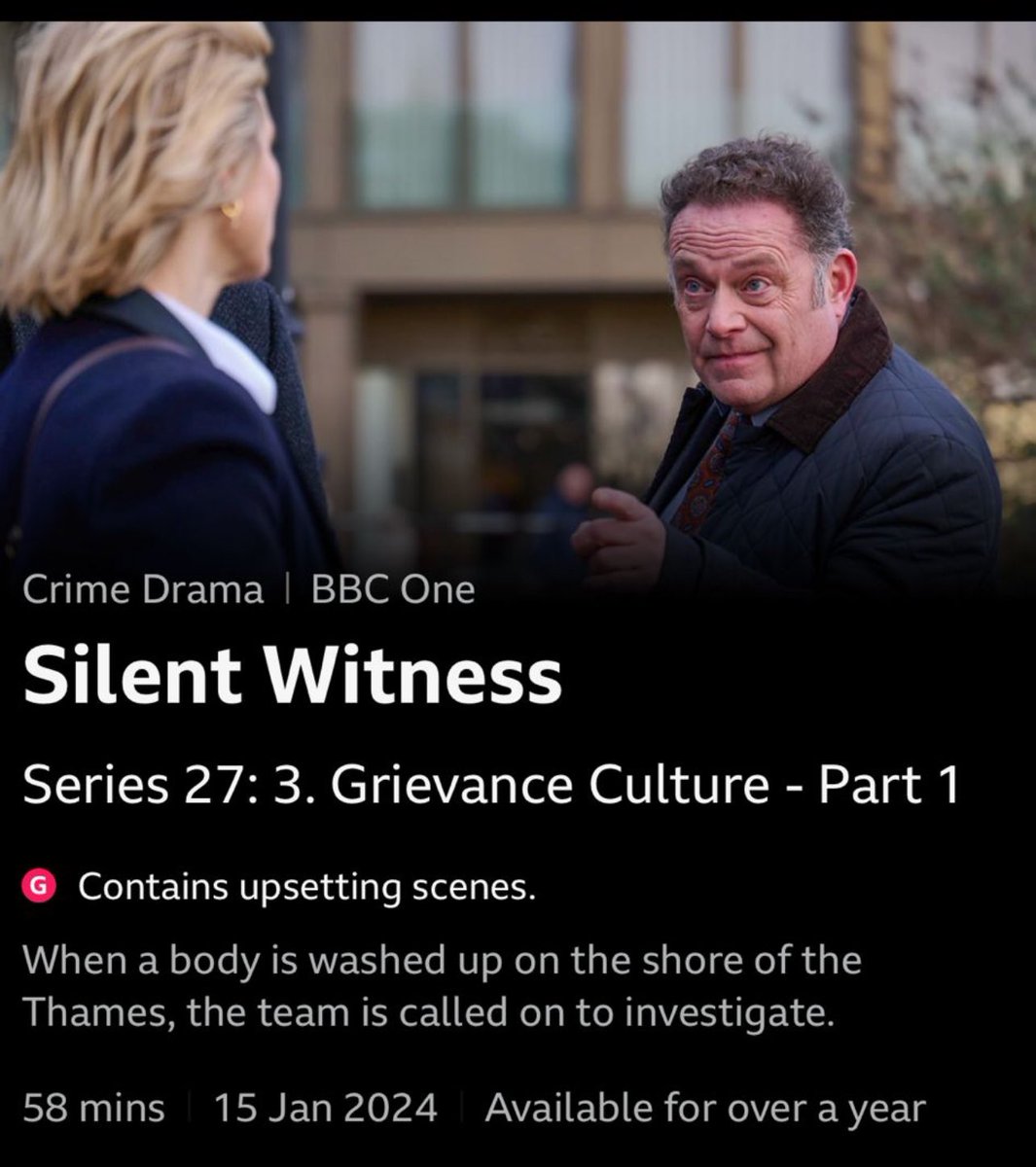 I’m delighted to say I’ll be appearing in the next 2 episodes of Silent Witness. Playing DCI Warren Bull .Starting tonight on @bbcone tonight at 21:15, and available on iPlayer The loveliest of jobs with an amazing cast and crew. 😊👍🏻