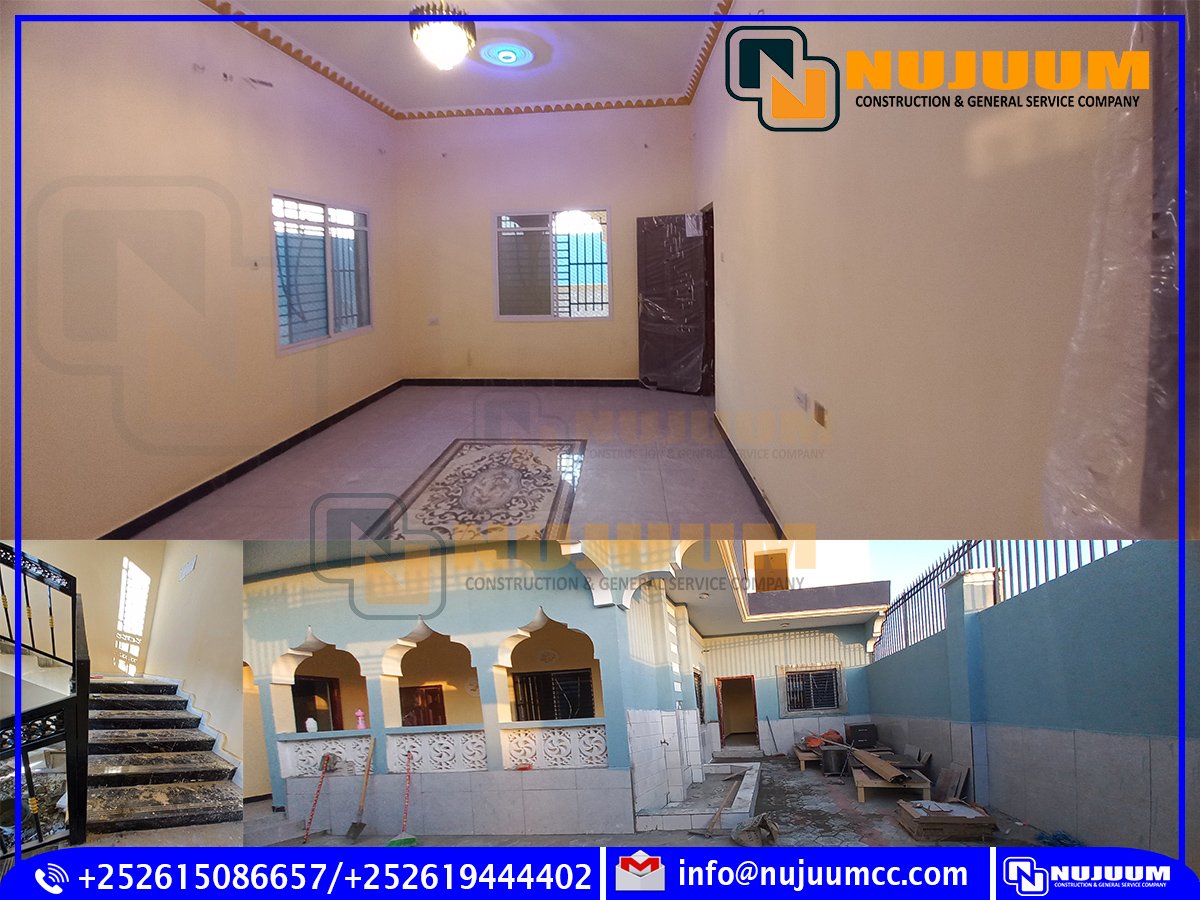 nujuumcc's tweet photo. Alhamdulillah, we have successfully completed the G+1 project in Garasbaley district.

Whether you are interested in Design or Construction, we are ready to handle your project. 

Please contact us:
WhatsApp: +252615086657
Tell : +252619444402
Email: info@nujuumcc.com https://t.co/SzEvEK0J7z