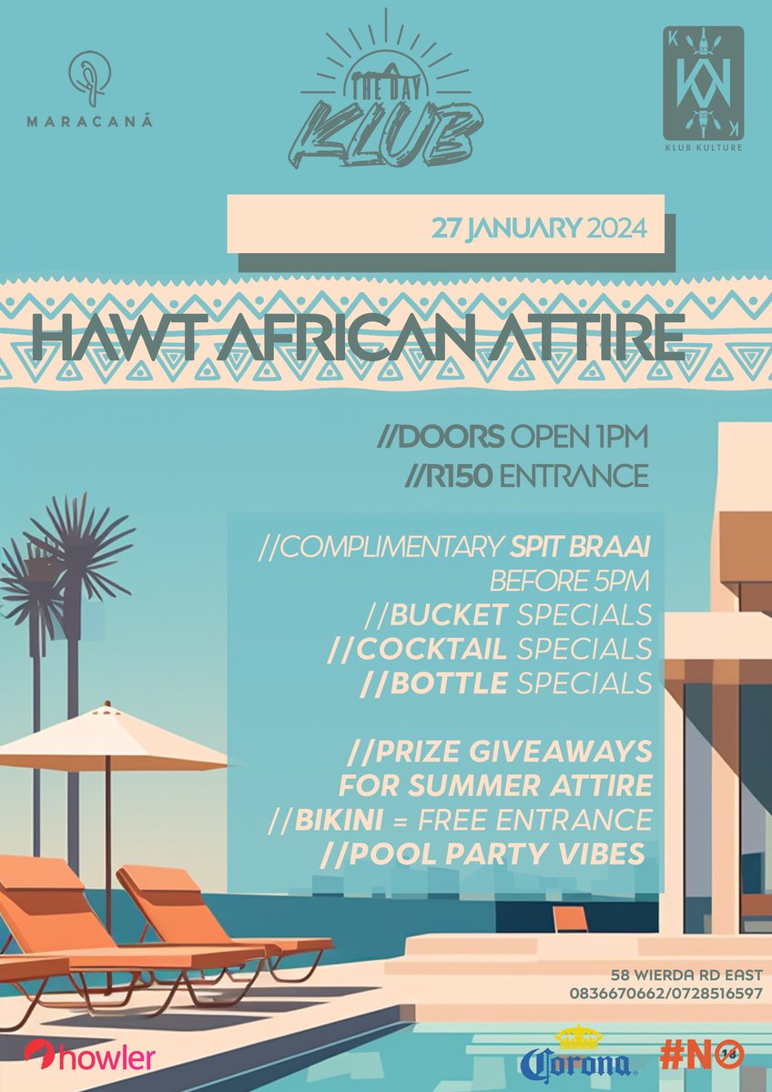 SAVE THE DATE 
SATURDAY 27TH JANUARY 2024 
THE DAY KLUB <a href="/SandtonMaracana/">Maracanã Sandton</a>