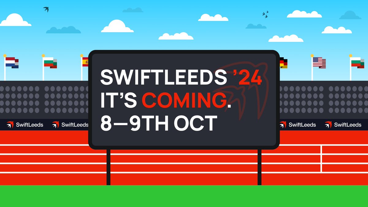 swift_leeds's tweet photo. 🌟 Exciting Announcement! 🥇

Step up to the podium at SwiftLeeds this year! 🚀 Join us for an unforgettable experience with coding relays, Swift decathlon, and much more.🏃💻

📅 Mark your calendars: 8th & 9th October 🏆 Ready to chase gold in the world of Swift?

🔥 Bring your passion, grab your water bottles, and let's make tech history together!

#SwiftLeeds24