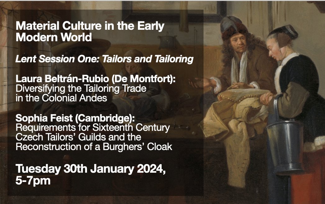 MaterialCam's tweet photo. We are delighted to announce the first session of our Lent Term series (Identity, Performance and Dress), on 30/01. We look forward to seeing you in person (Jesus College, Cambridge) or via Zoom: https://t.co/oUIiHFNpoI

(full term card-pending) https://t.co/wQysG1iMIG