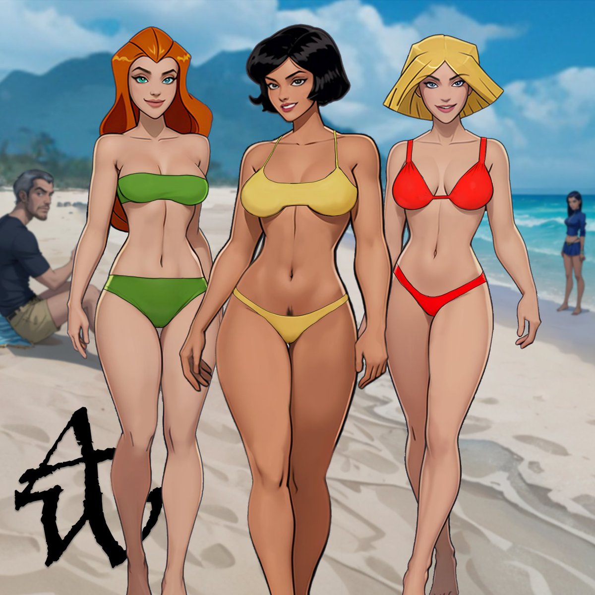 abelwatersart's tweet photo. The WOOHP spies Sam, Alex, and Clover are taking in the sun and enjoying the California weather.
To see more click the link below.
#TotallySpies #sam #alex #clover #woohp #CartoonNetwork #digitalart 
https://t.co/Tpr1r0eZMr https://t.co/7Fvhoa8a95