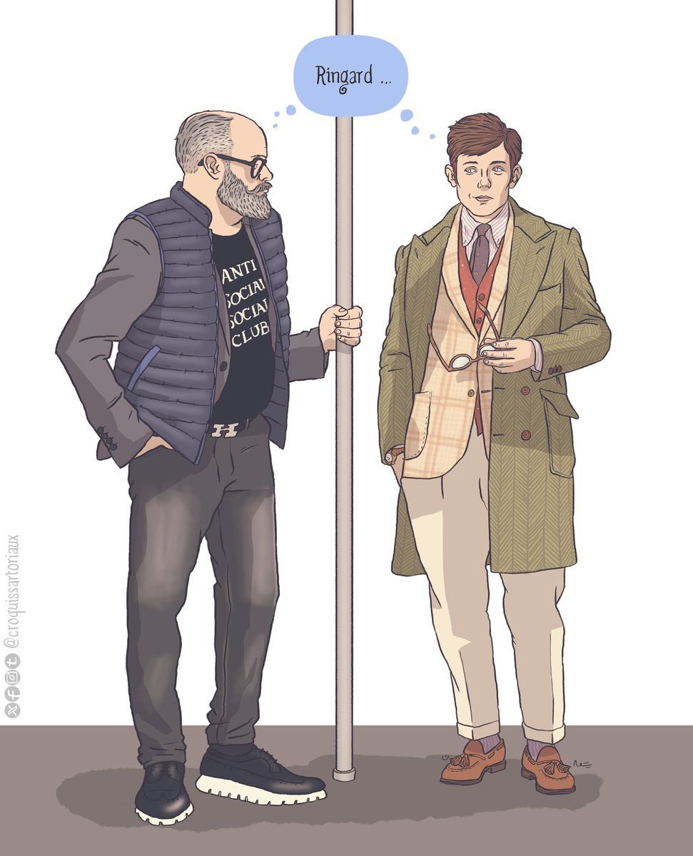 So outdated ...

#croquissartoriaux #menswear #oldandyoung #menstyle #ringard #nerdy #outdated #outoffashion #elegant #doudoune #antisocial #opposition #funnysketch #funny #paulverlaine #arthurrimbaud #metro #subway