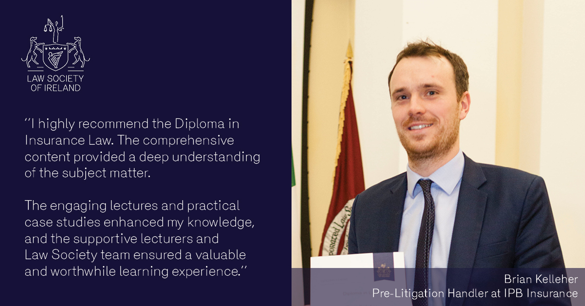 Bookings are still open for the Diploma in Insurance Law, offering an overview of this essential industry and vital insight for practitioners. Learn more: lawsociety.ie/productdetails…