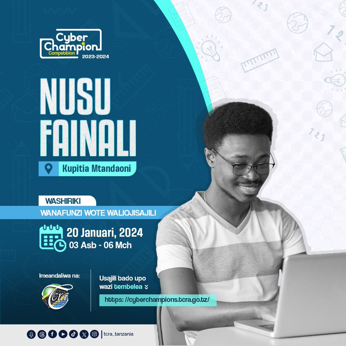 Hakingowi's tweet photo. Nusu fainali ya shindano la Cyber Champion 2023/24 itafanyika Januari 20, 2024 kupitia mtandao kwa wanafunzi wote waliojisajili.
Usajili bado unaendelea; tembelea https://t.co/eBTvmkfc8c

#cybersecurity #cyberchampions #informationsecurity #tzcert #tcratz 

📄:TCRA https://t.co/9obTXvSWDk