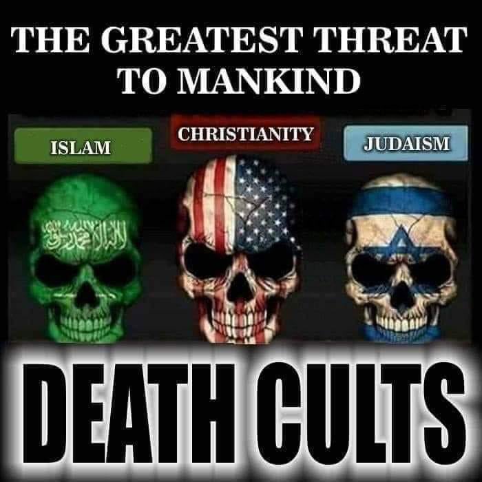 CaraMia200's tweet photo. Sooner world moves on from #ReligionRacket,the better. Sufficient challenges faced by us all without tensions of rival #religions (cults) based on ancient mythologies & fabricatns.
#Atheism #SecularWorld #TaxTheChurches #NoReligionTaxExemptions #auspol #USA #Israel #Palestinians https://t.co/p2OoZwb5jy