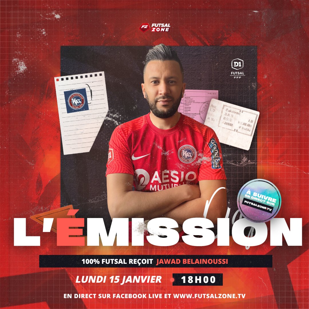 🎙 𝟭𝟬𝟬% 𝗙𝗨𝗧𝗦𝗔𝗟 - 𝗟𝗘 𝗗𝗘𝗕𝗥𝗜𝗘𝗙
🤩 Venez débriefer la J13 de D1 Futsal avec le coach de Kingersheim Jawad Belaïnoussi ! On vous attend nombreux !
💻 RDV en direct à 18h sur futsalzone.tv, Facebook et YouTube !

<a href="/KGSFutsal/">Kingersheim Futsal</a> #D1Futsal #futsal