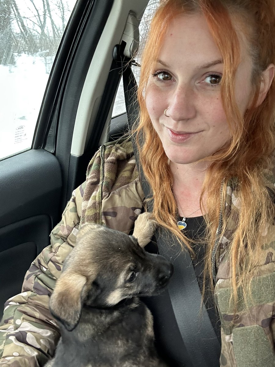 OnTheFrontUA's tweet photo. One puppy has a new home.
They named him #Lyman
10 to go 🥰
#DogsofUkraine https://t.co/2jyqrMj1W6