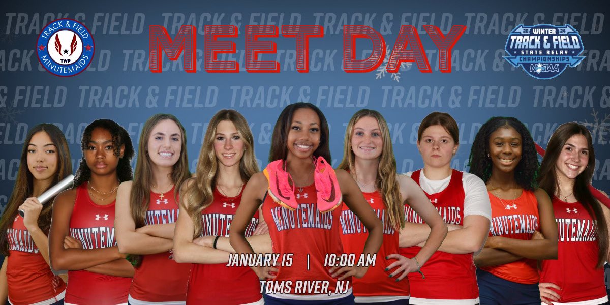 TWPGirlsTandF's tweet image. Rise &amp;amp; Shine ☀️ 
The team is heading to the Bubble for the NJSIAA Group IV State Relays; competition begins at 10am.

#LetsGoTwp #MaidForThis #TwpPride