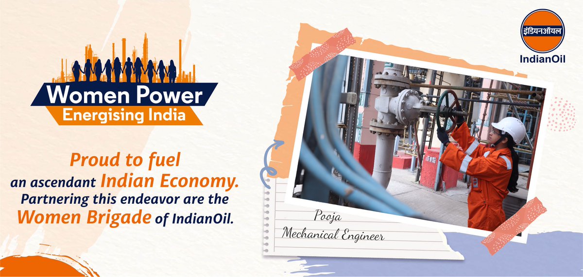 Meet Pooja, a bright Mechanical Engineer at Mathura Refinery and a proud member of @IndianOilCl family. Her proficiency in crafting maintenance strategies ensures operational excellence and equipment reliability at the refinery. Cheers to Pooja.

#PrideofIndianOil