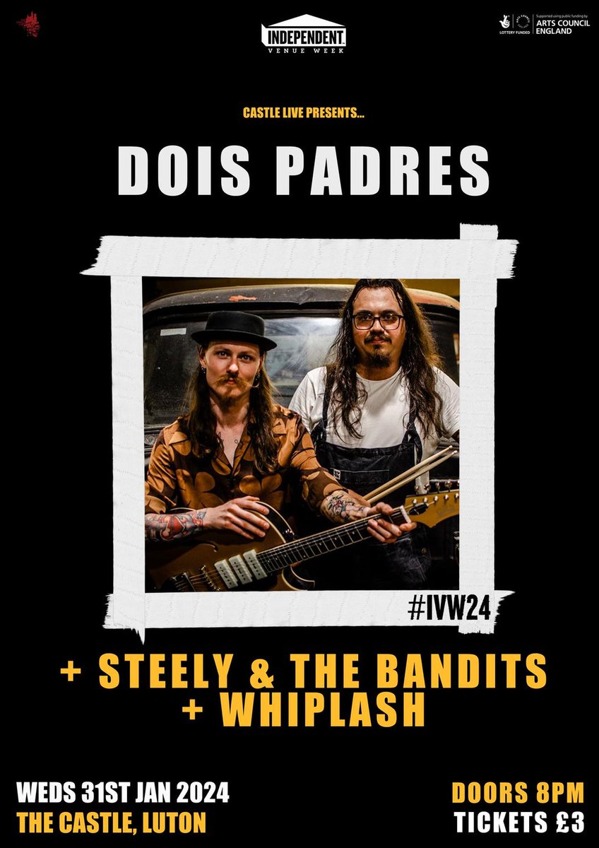 We're thrilled to be a part of Independent Venue Week at our hometown hangout The Castle in Luton on Jan 31st! 😎🎸🥁
Get your tickets for the rowdiest Wednesday night in town 👇
castleivw.fanlink.to/DoisPadres