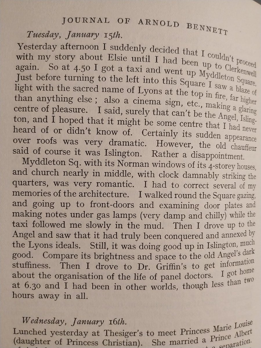 BennettSoc's tweet photo. 100 years ago, Arnold Bennett was walking around Clerkenwell to get the details right for his story Elsie and the Child (a sequel to Riceyman Steps) https://t.co/Ic57PjVqmb