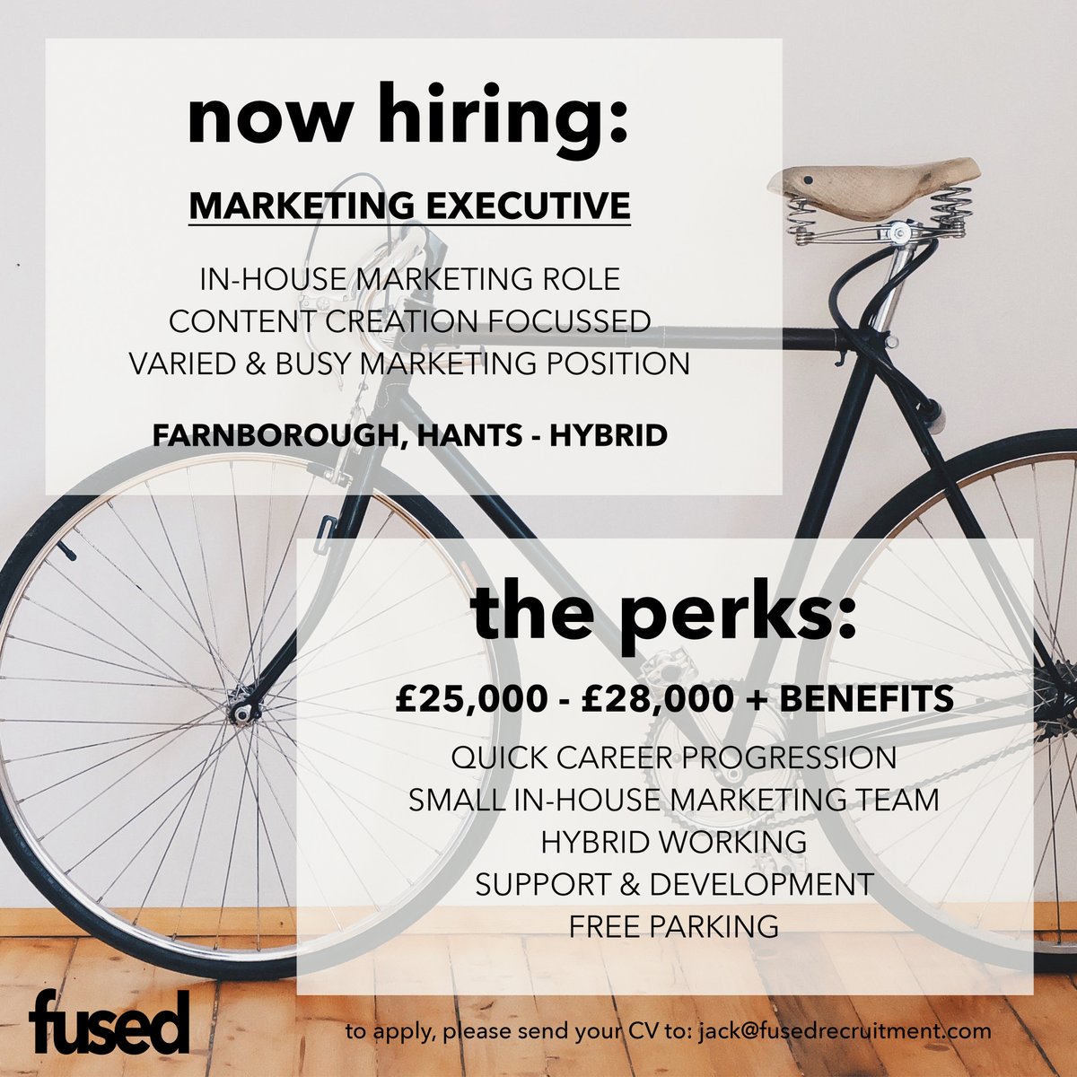 NEW MARKETING VACANCY: We're recruiting for a Marketing Executive to join our client in Farnborough, Hampshire - a growing, SaaS business. #hiring #marketingjobs #farnborough #recruiting #farnboroughjobs