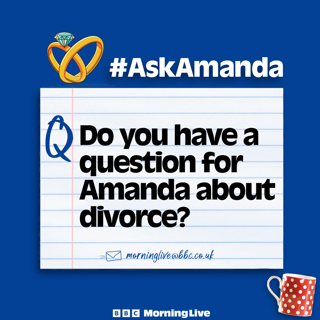 BBC Morning Live (@bbcmorninglive) on Twitter photo January is often known as one of the biggest months of the year for couples to make the decision to divorce. <a href="/Amandamclaw/">Amanda McAlister</a> will join us on Wednesday to go through how the new rules around divorce can make the process easier.
📩Do you have a question for Amanda about divorce? January is often known as one of the biggest months of the year for couples to make the decision to divorce. <a href="/Amandamclaw/">Amanda McAlister</a> will join us on Wednesday to go through how the new rules around divorce can make the process easier.
📩Do you have a question for Amanda about divorce?
